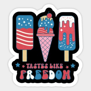 Tastes Like Freedom 4th of july Design Sticker